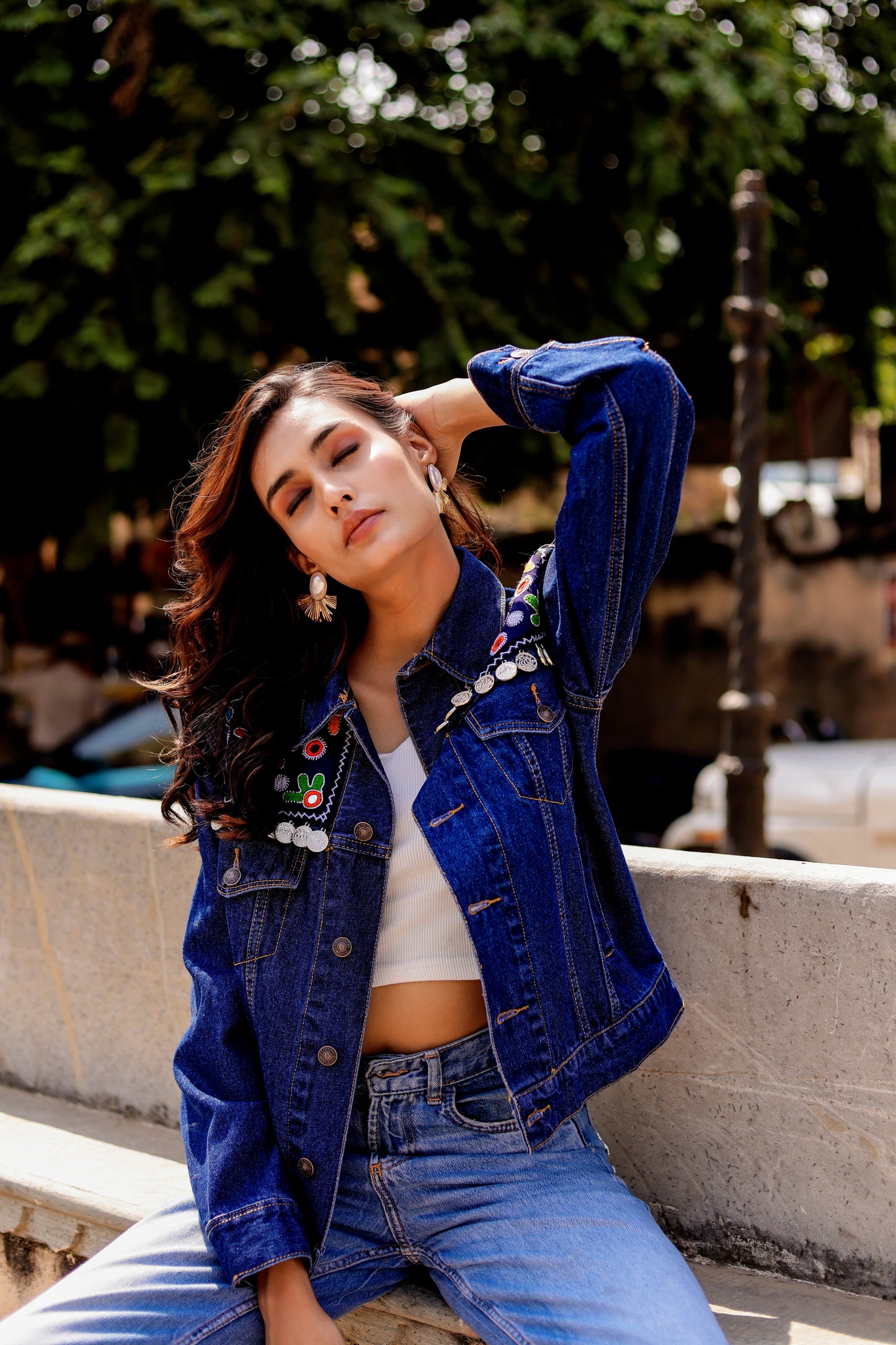 Artisan’s Indigo: Hand-Embellished Denim Jacket