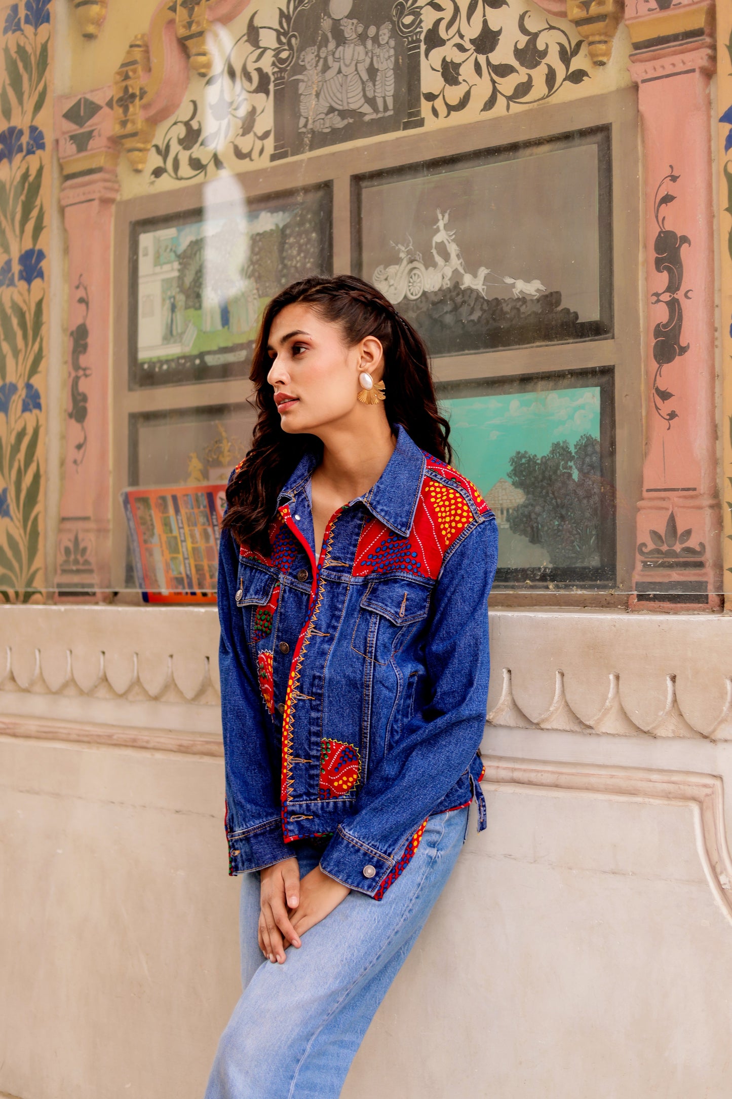 Indigo Soul Denim Jacket: Handmade Indian Fusion