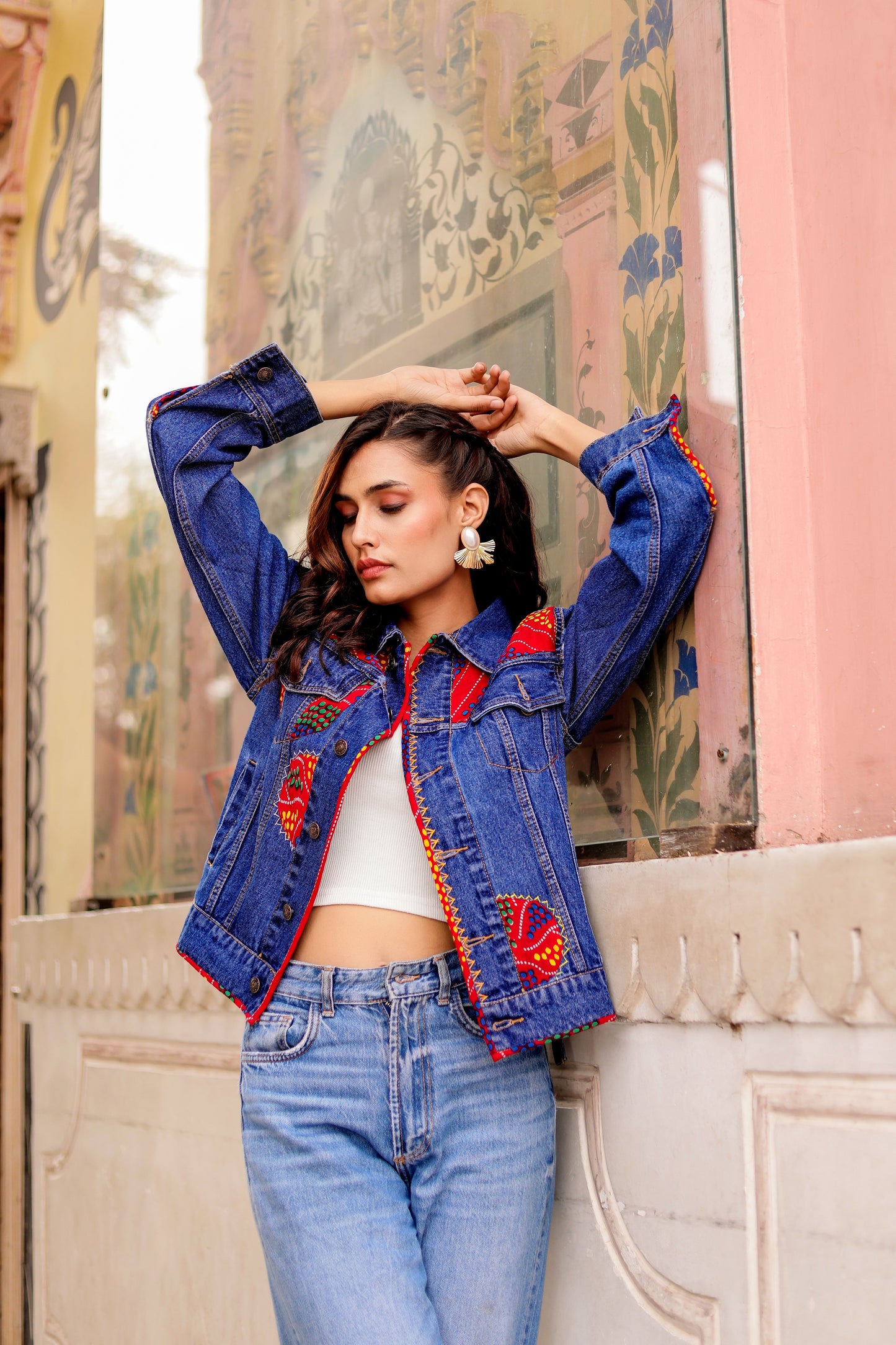 Indigo Soul Denim Jacket: Handmade Indian Fusion