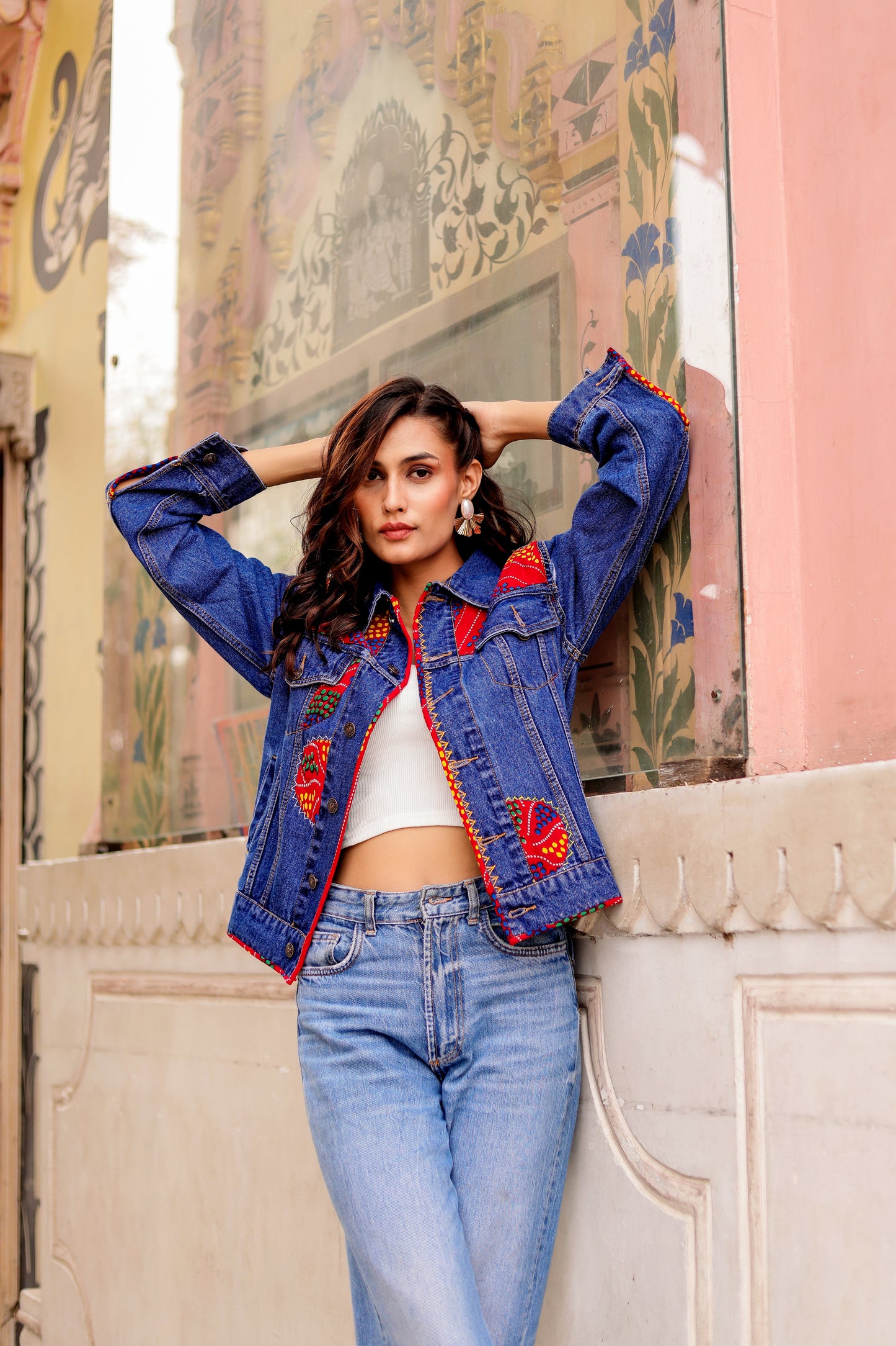 Indigo Soul Denim Jacket: Handmade Indian Fusion