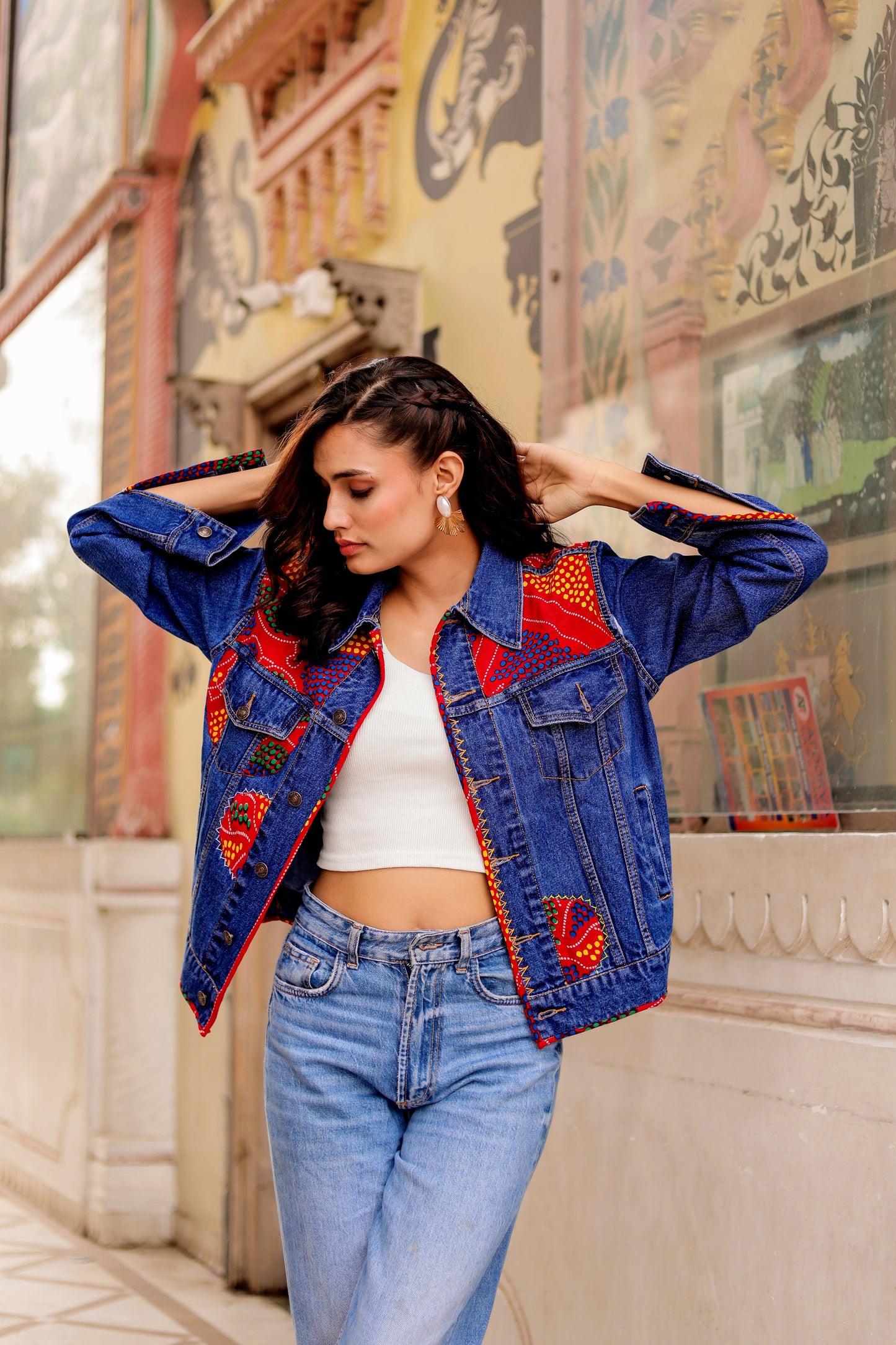 Indigo Soul Denim Jacket: Handmade Indian Fusion