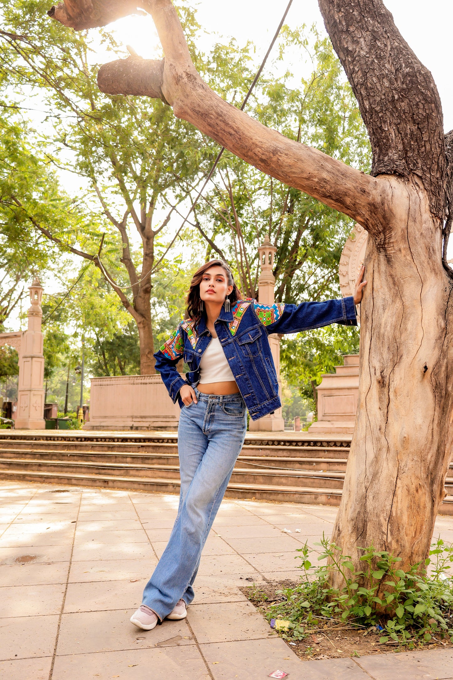 Heritage Threads: Handmade Boho-Chic Denim Jacket
