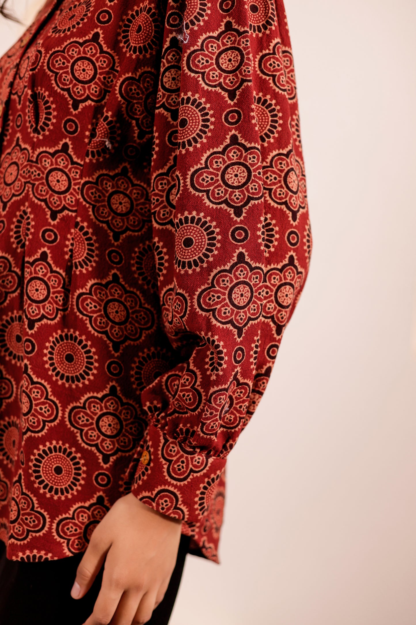 0179-S-HOB Boho Chic Mandala Print Cotton Shirt - Made in India