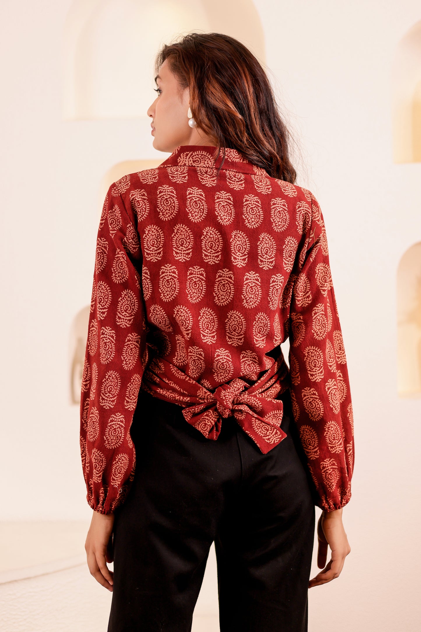 0180-S-HOB Handcrafted Block Print Cotton Shirt - Made in India