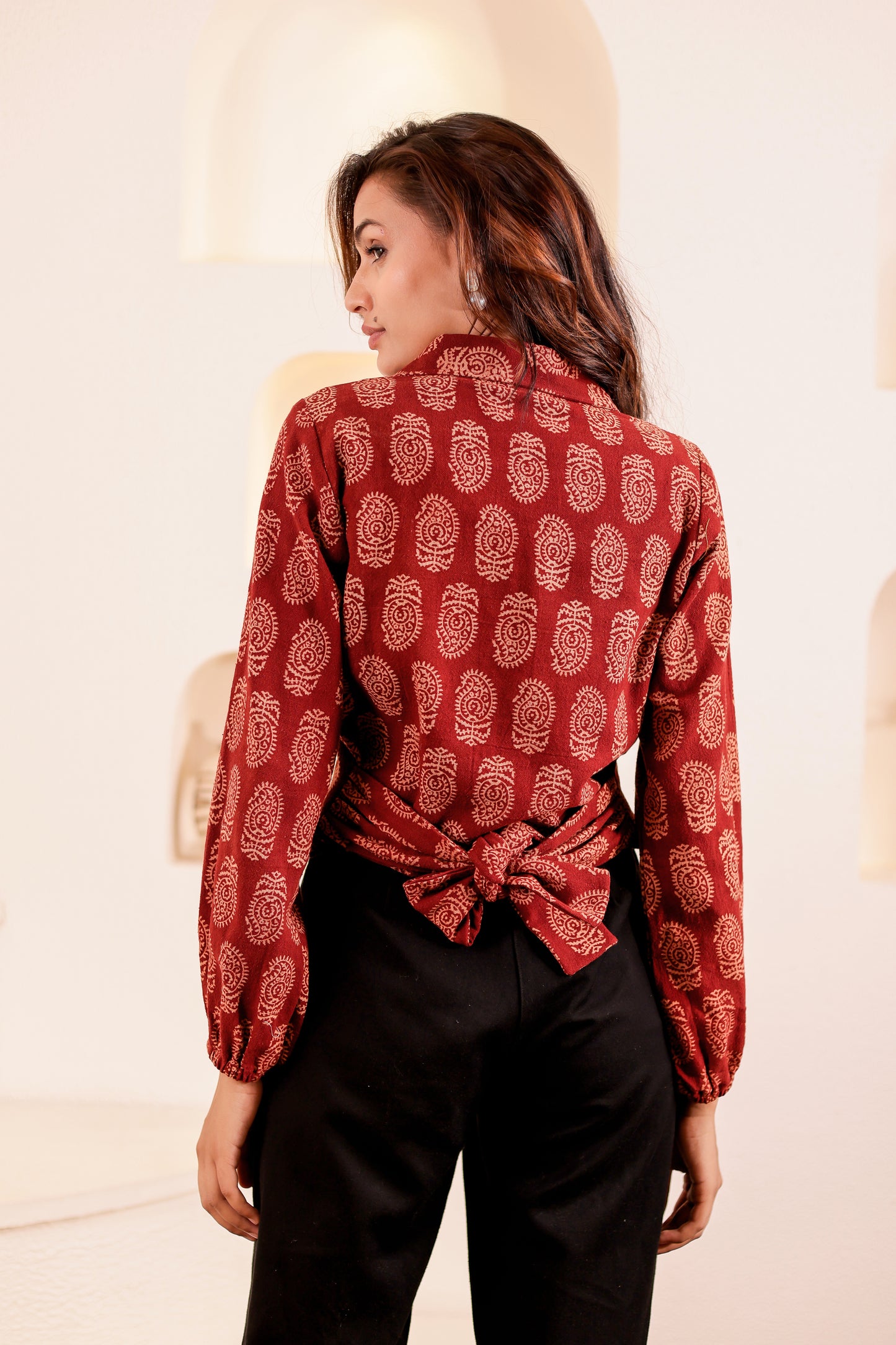 0180-S-HOB Handcrafted Block Print Cotton Shirt - Made in India