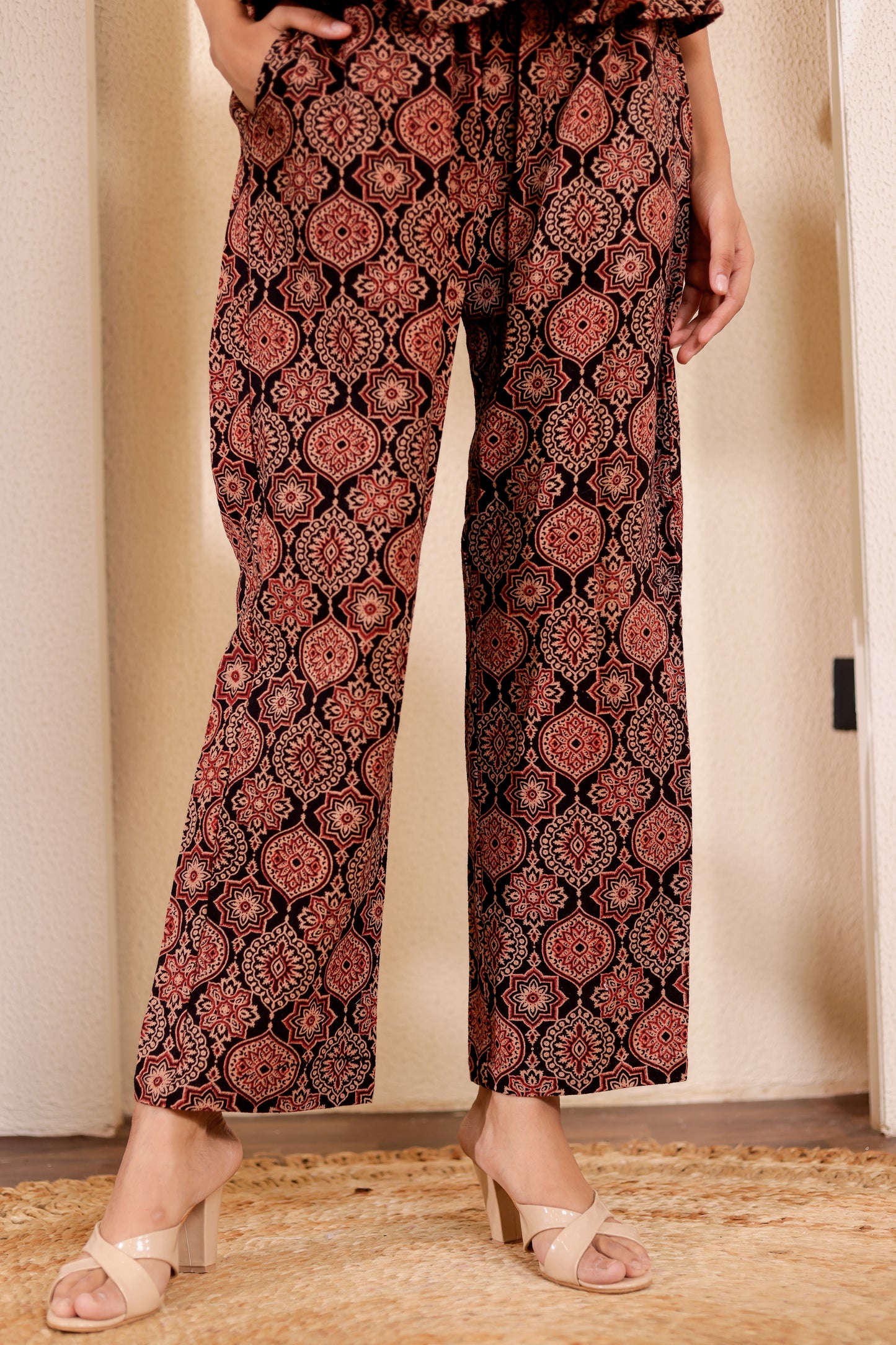 0190-C-HOB-Jaipuri Block Print Sleeveless Peplum Top - Made in india