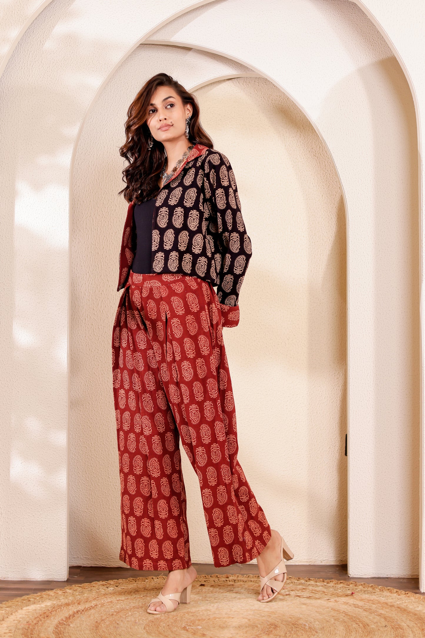 0191-C-HOB- Handblock Printed Boho-Chic Cotton Jacket - Made in india