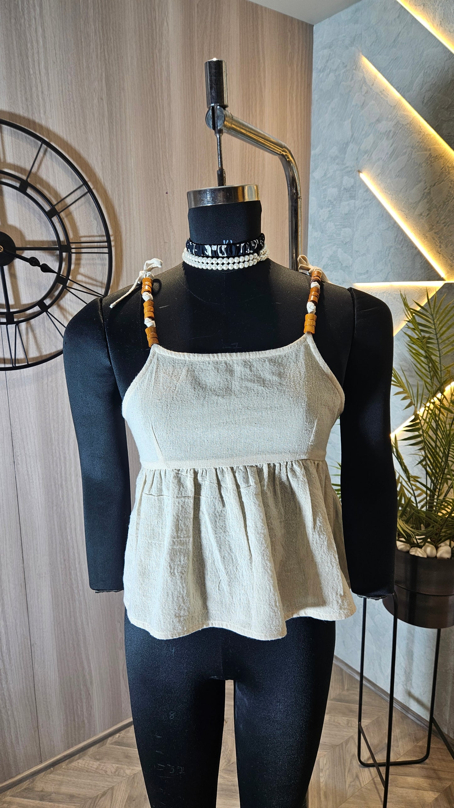 02-T-HOB Women’s Handmade Boho Chic Sleeveless Cotton Top – Made in India