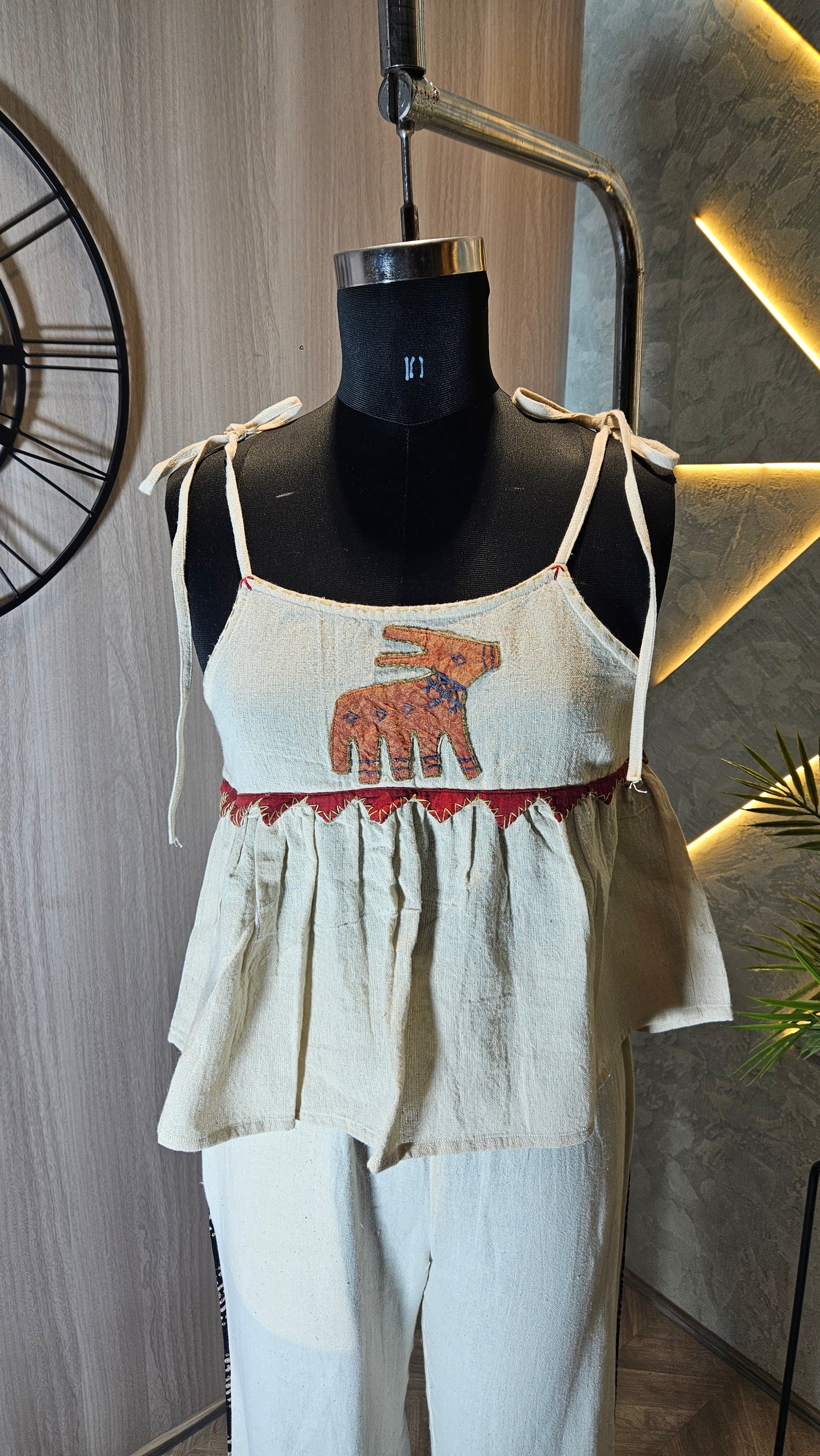 015-T-HOB Women’s Handcrafted Cotton Top – Made in India