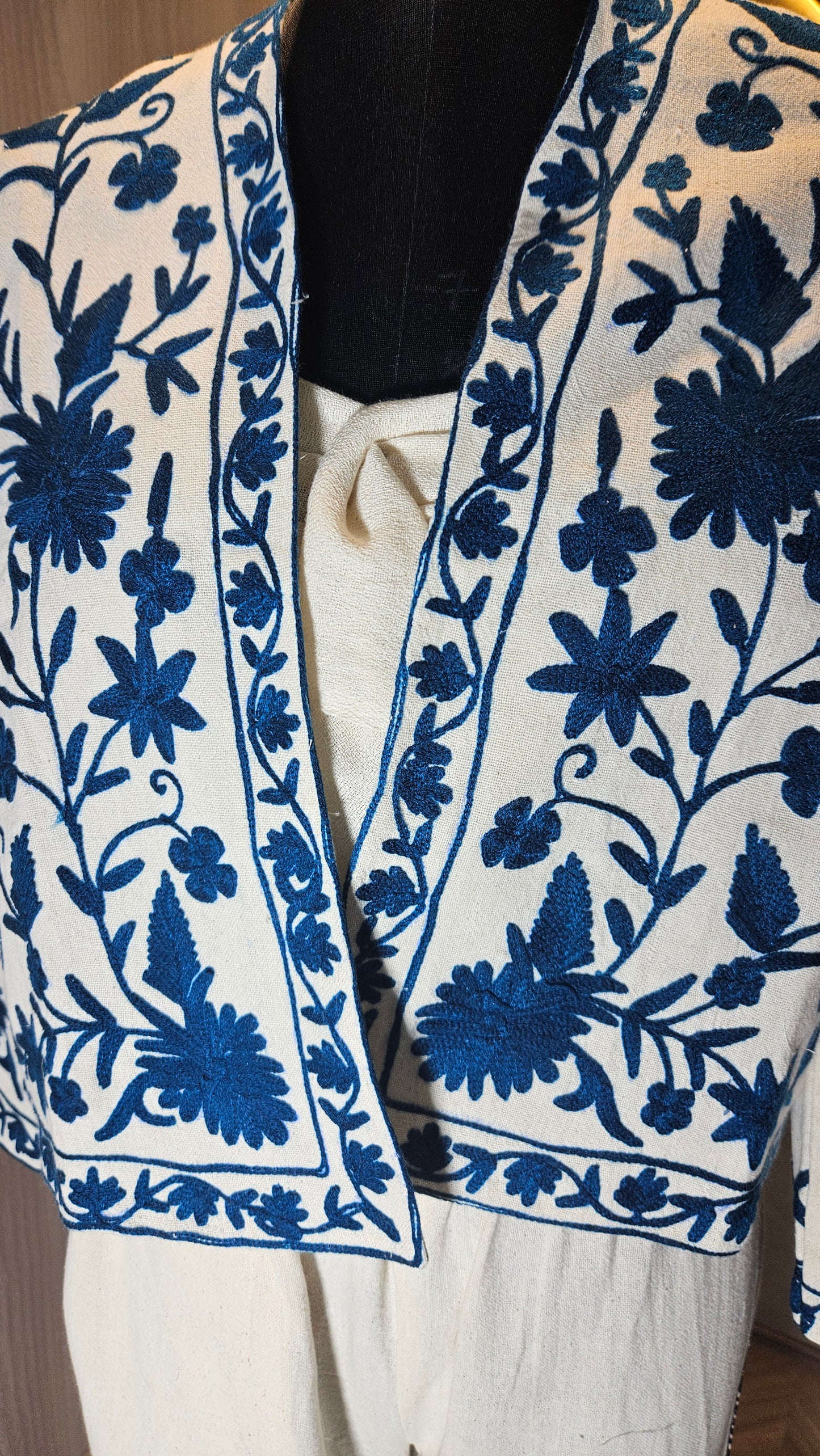 033-J-HOB Handcrafted Embroidered Boho Cotton Top – Made in India