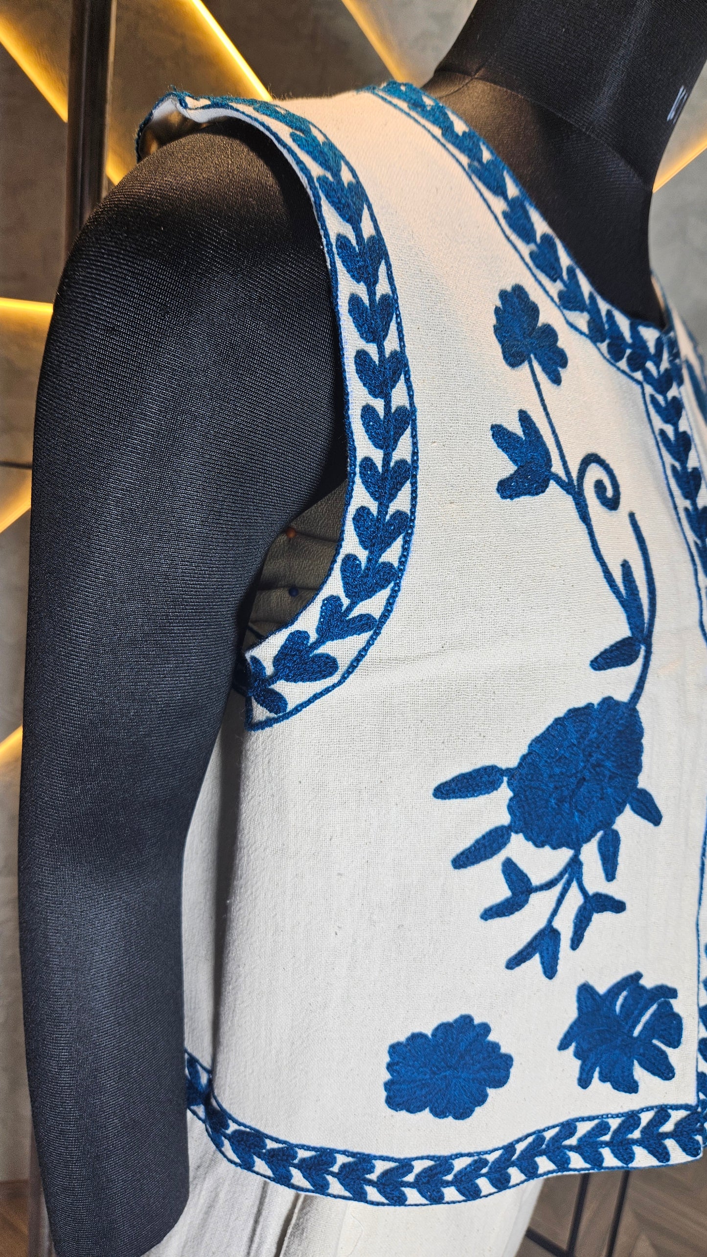 035-J-HOB Handcrafted Embroidered Boho Cotton Top – Made in India