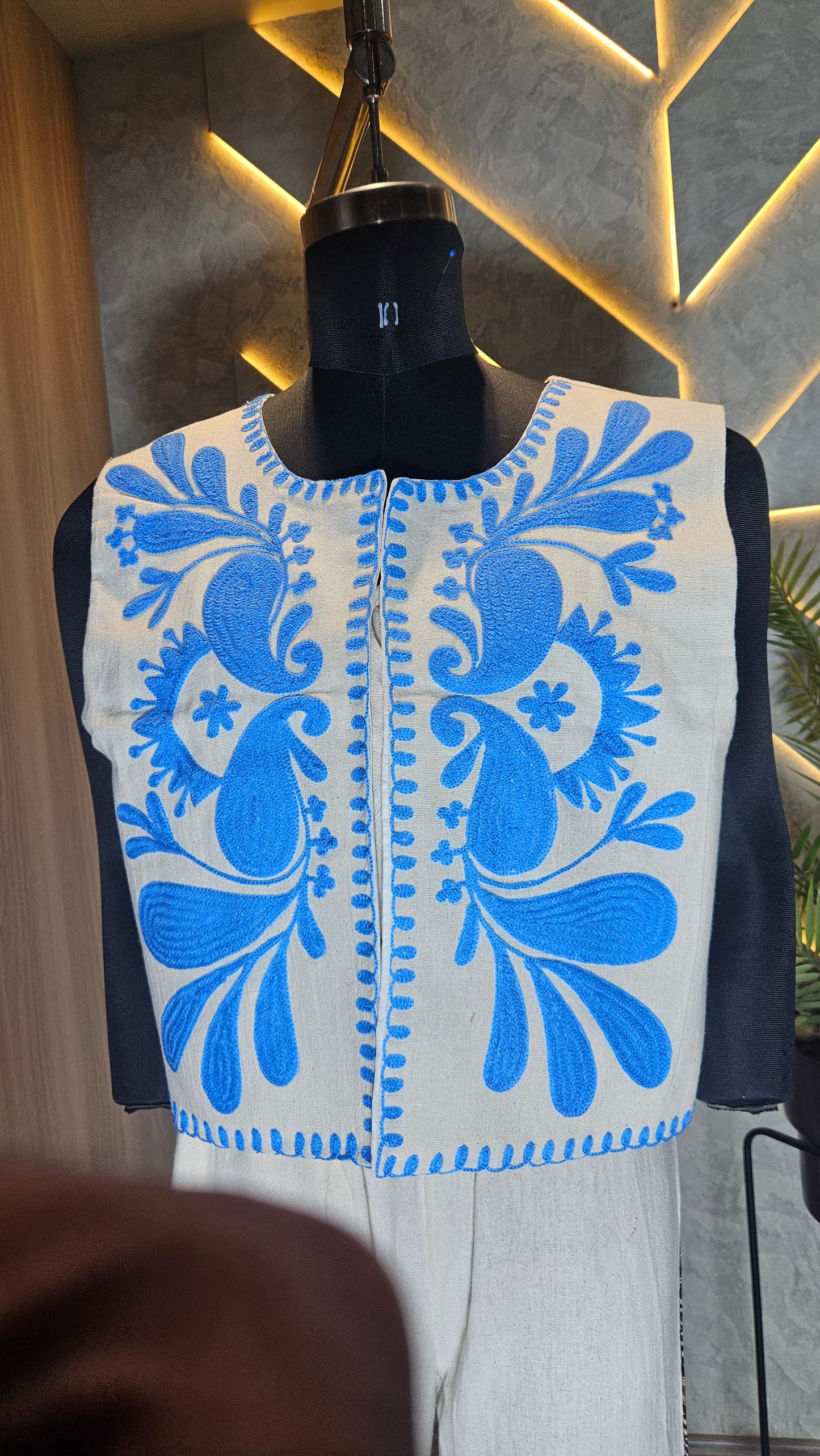 036-J-HOB Handcrafted Embroidered Boho Cotton Top – Made in India