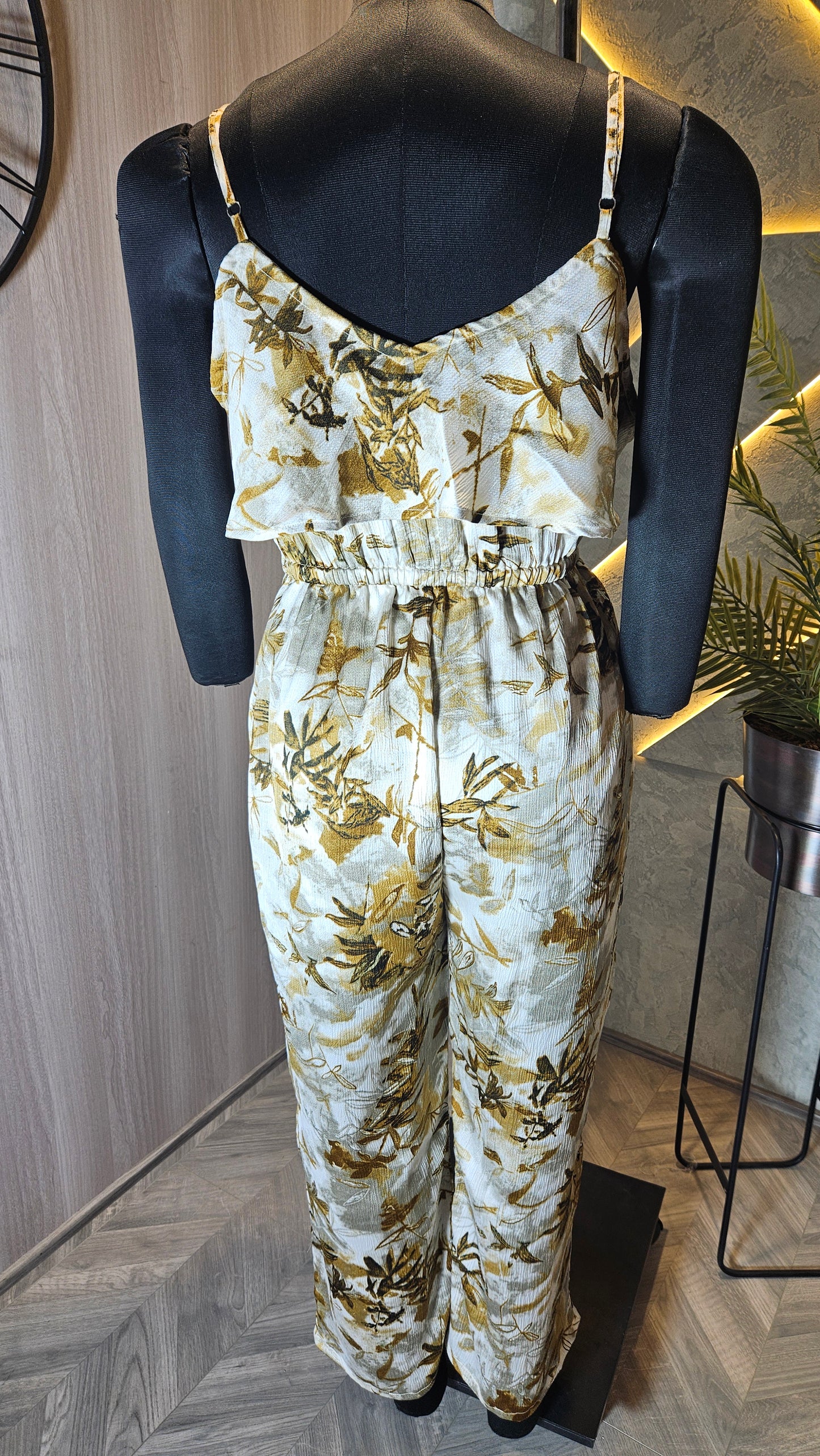 098-JS-HOB Women's Floral Printed Sleeveless Jumpsuit – Made in India