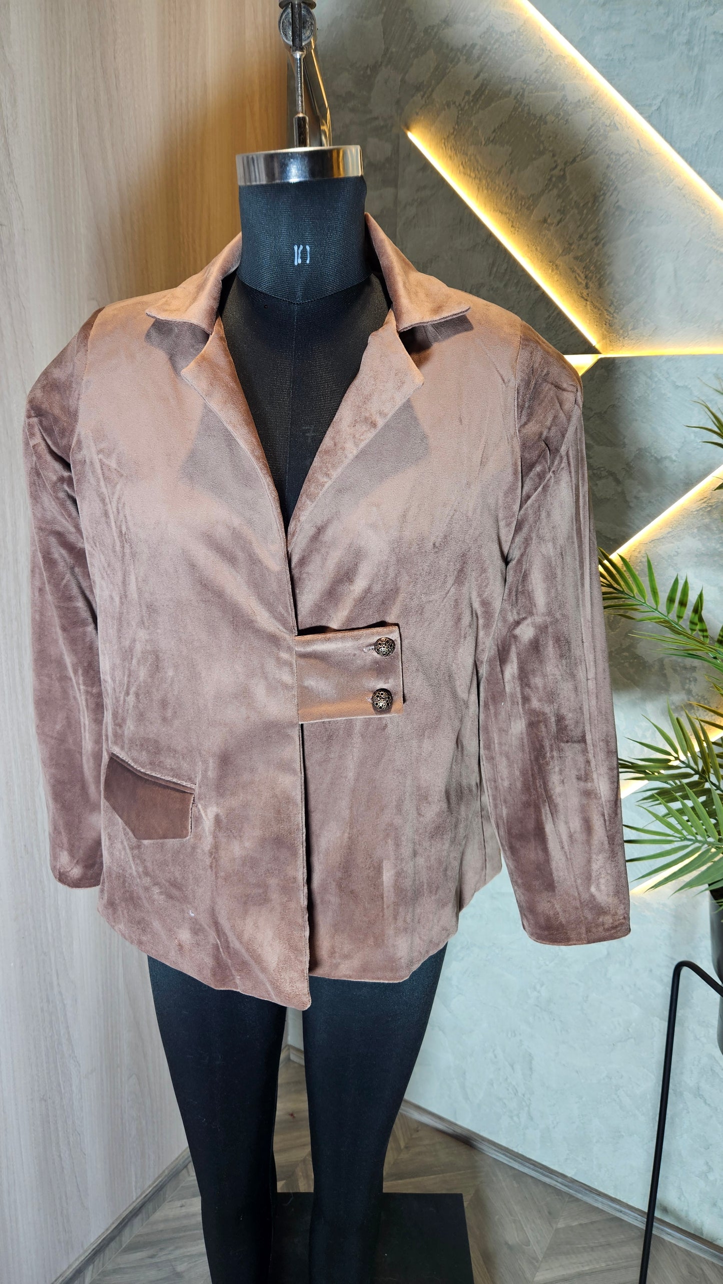 0121-J-HOB-Velvet Luxe Women's Blazer - Made in India