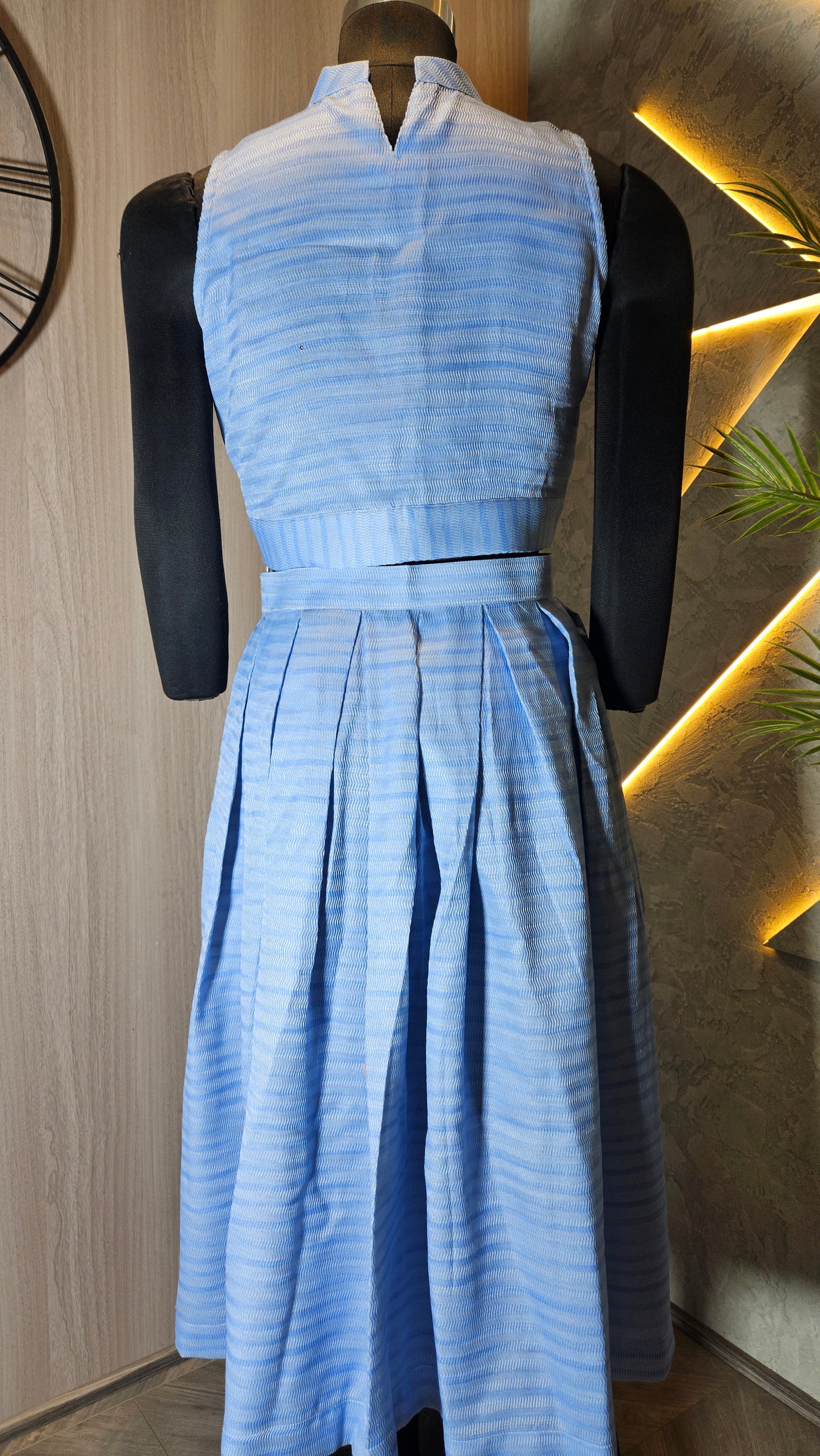 0126-C-HOB- Skyline Pleated Co-Ord Set - Made in India