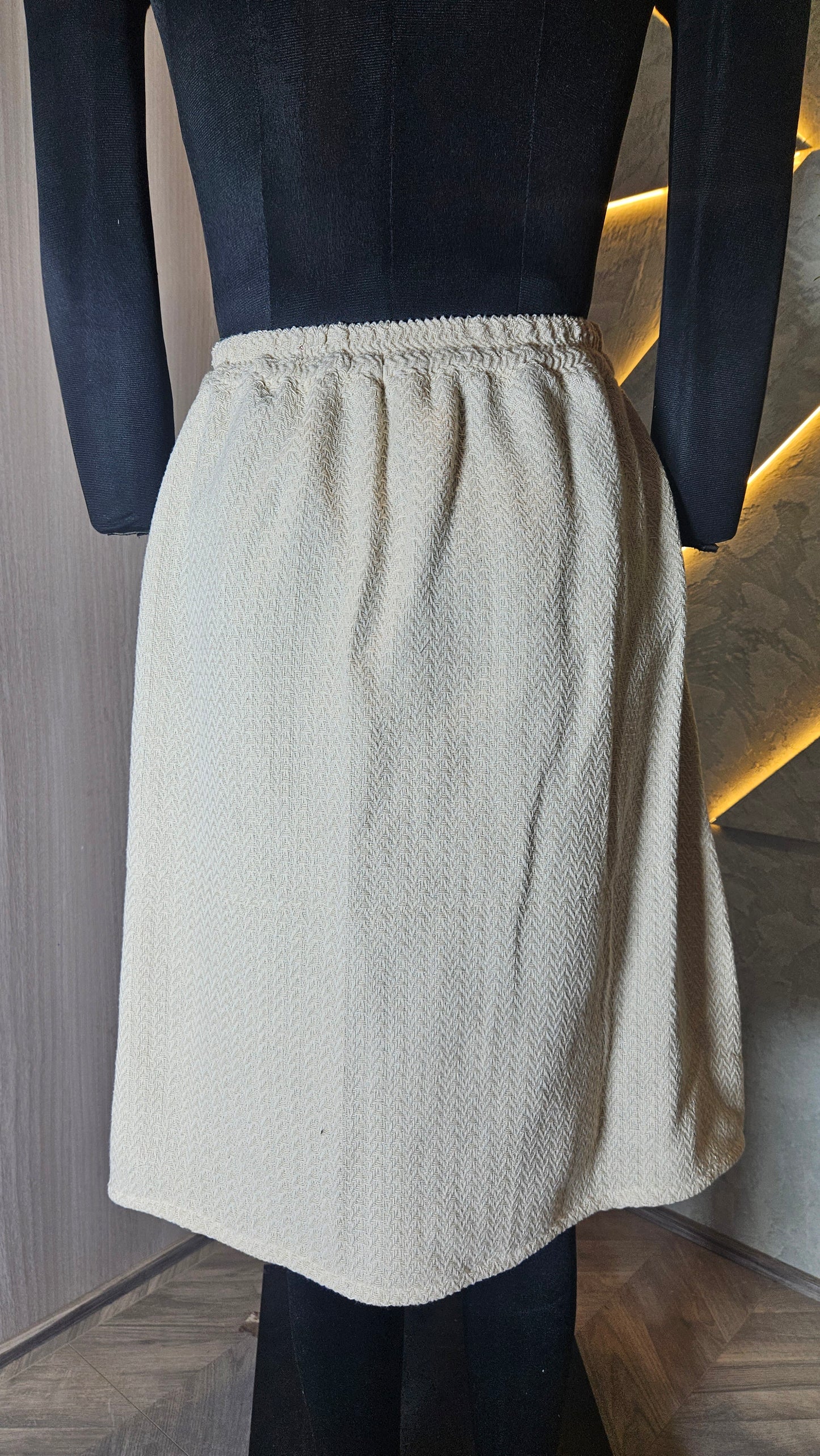 0142-SK-HOB- Handcrafted Cotton Blend Wrap Skirt with Abstract Print - Made in India