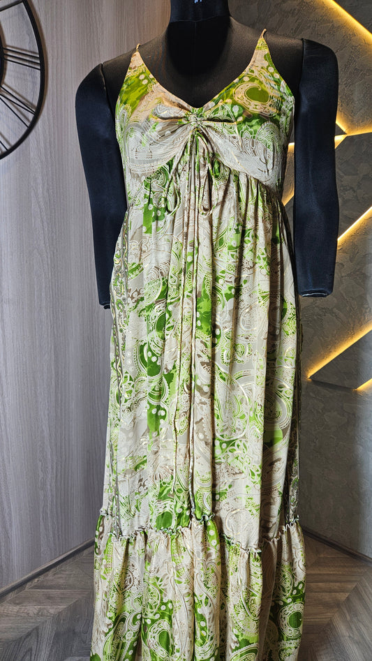 0154-D-HOB-Boho Chic Printed Maxi Dress - Made in India