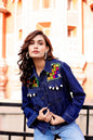 0167-J-HOB BohoPatch Embroidered Denim Jacket – Artisan Edition- Made in India