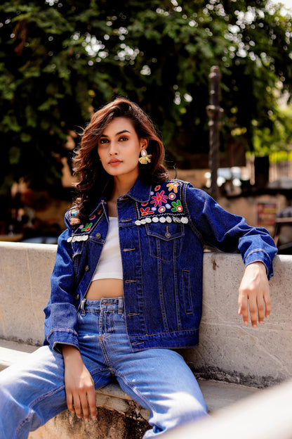 Artisan’s Indigo: Hand-Embellished Denim Jacket