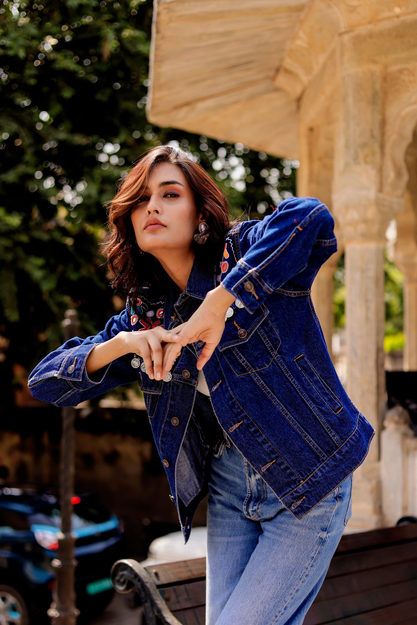 Artisan’s Indigo: Hand-Embellished Denim Jacket