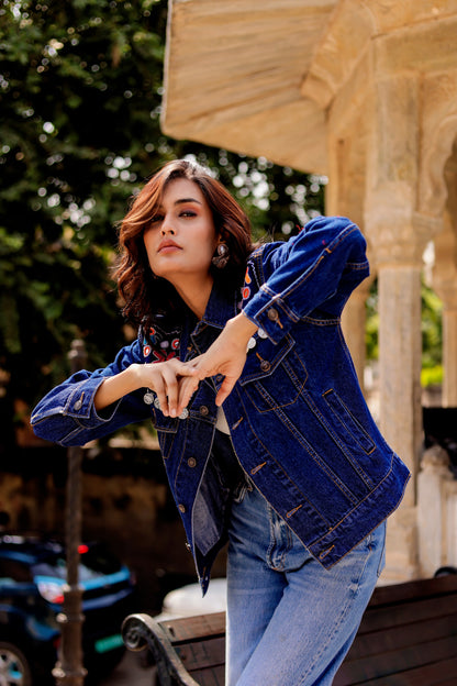Artisan’s Indigo: Hand-Embellished Denim Jacket