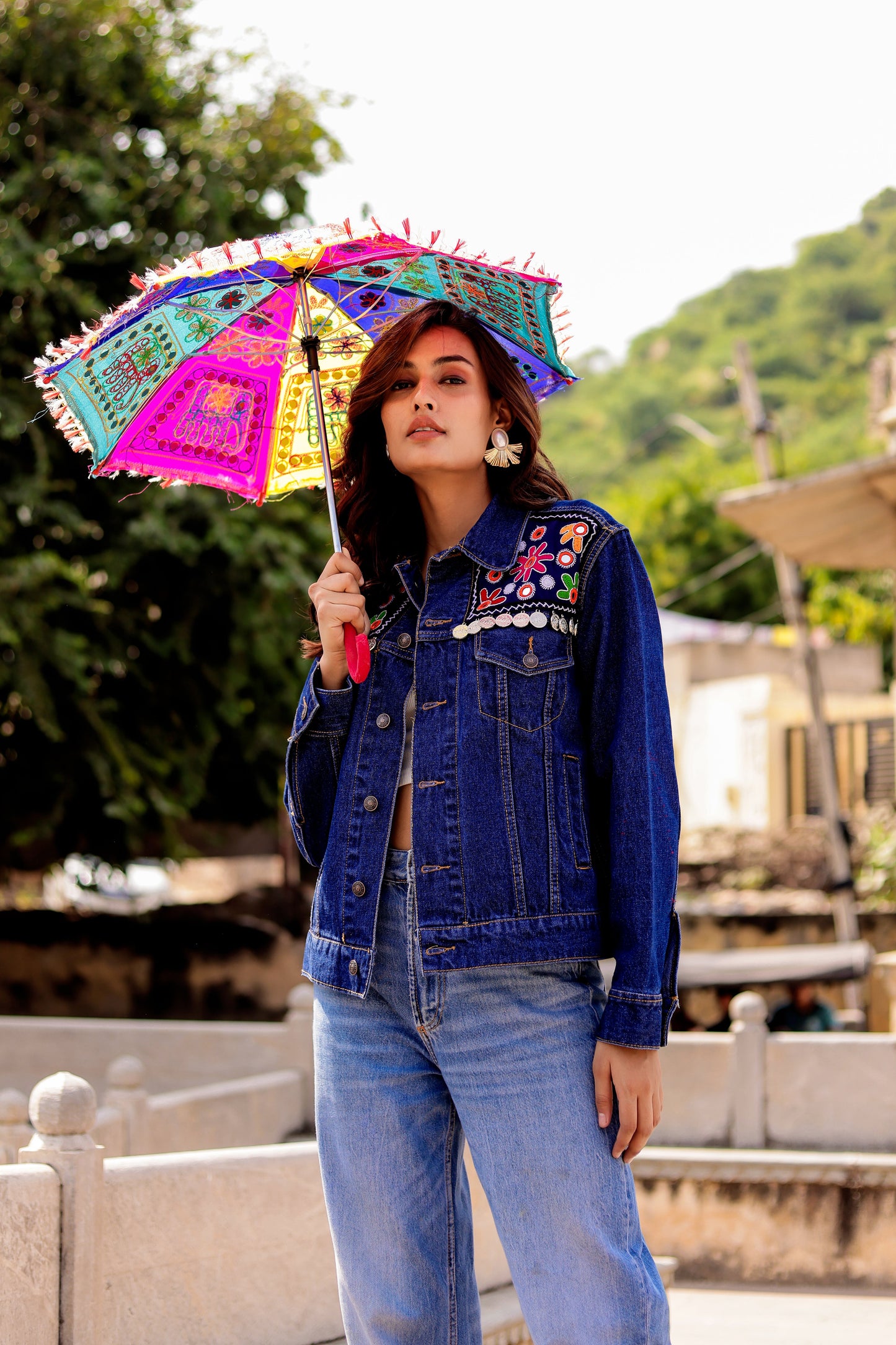 Artisan’s Indigo: Hand-Embellished Denim Jacket