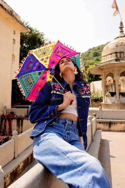 Artisan’s Indigo: Hand-Embellished Denim Jacket