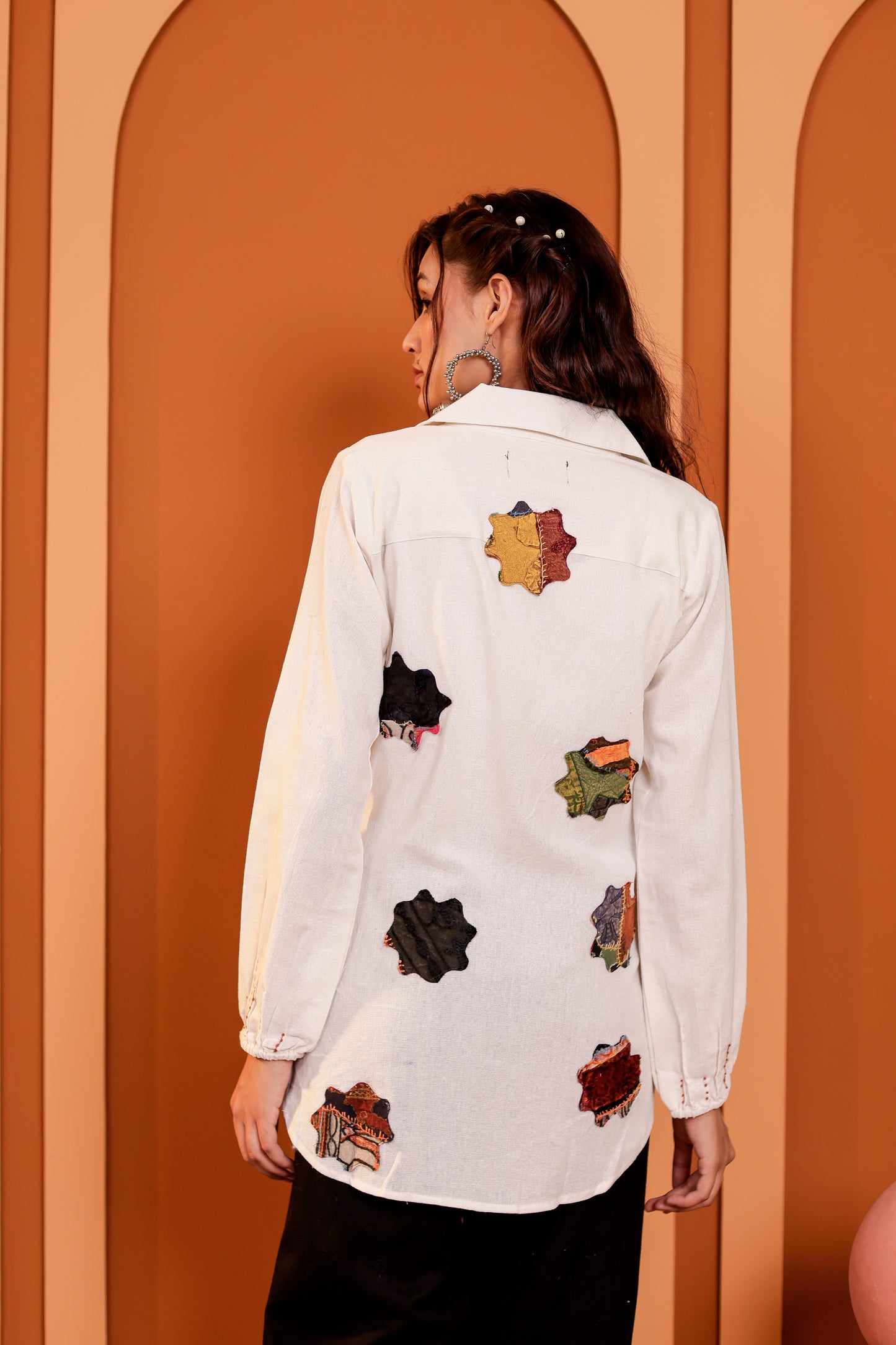 0181-S-HOB Handcrafted Heritage Patchwork Cotton Shirt - Made in India