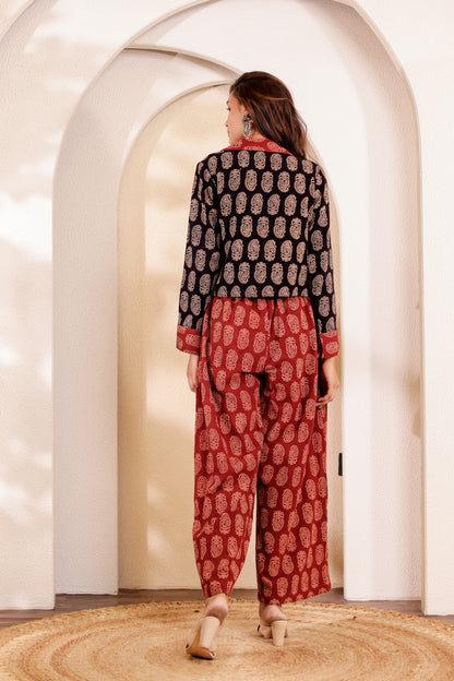 0191-C-HOB- Handblock Printed Boho-Chic Cotton Jacket - Made in india