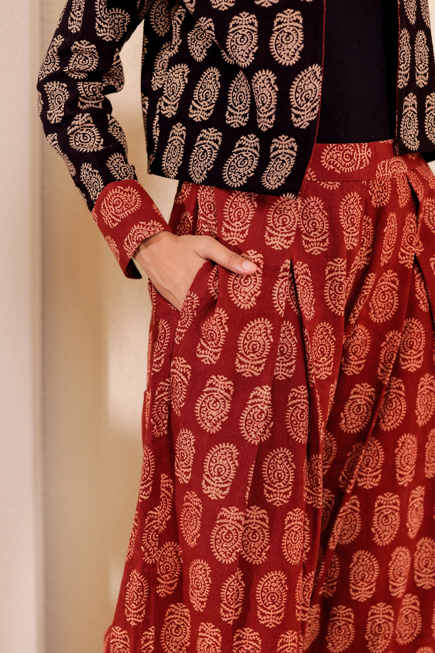 0191-C-HOB- Handblock Printed Boho-Chic Cotton Jacket - Made in india