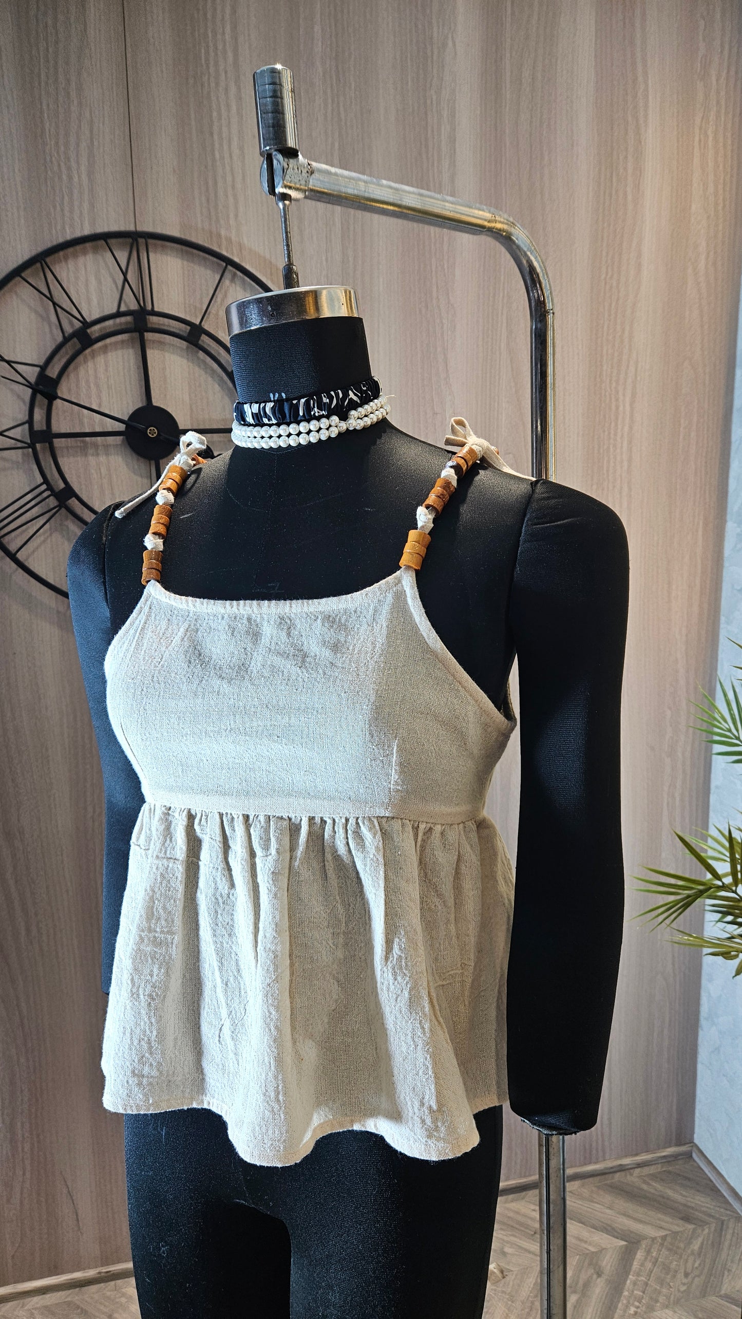 02-T-HOB Women’s Handmade Boho Chic Sleeveless Cotton Top – Made in India