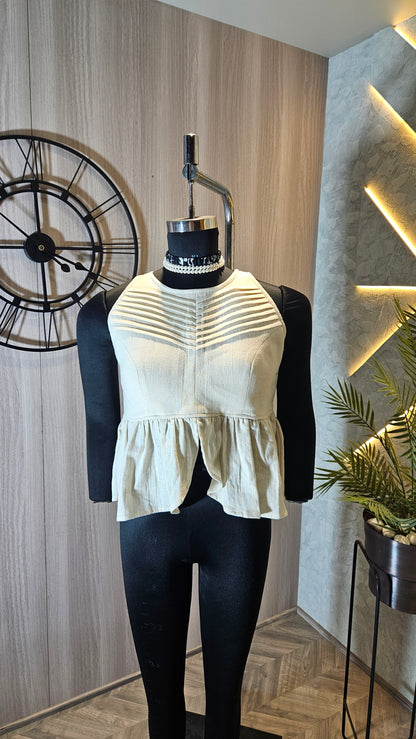 03-T-HOB Women’s Designer Peplum Top – Made in India