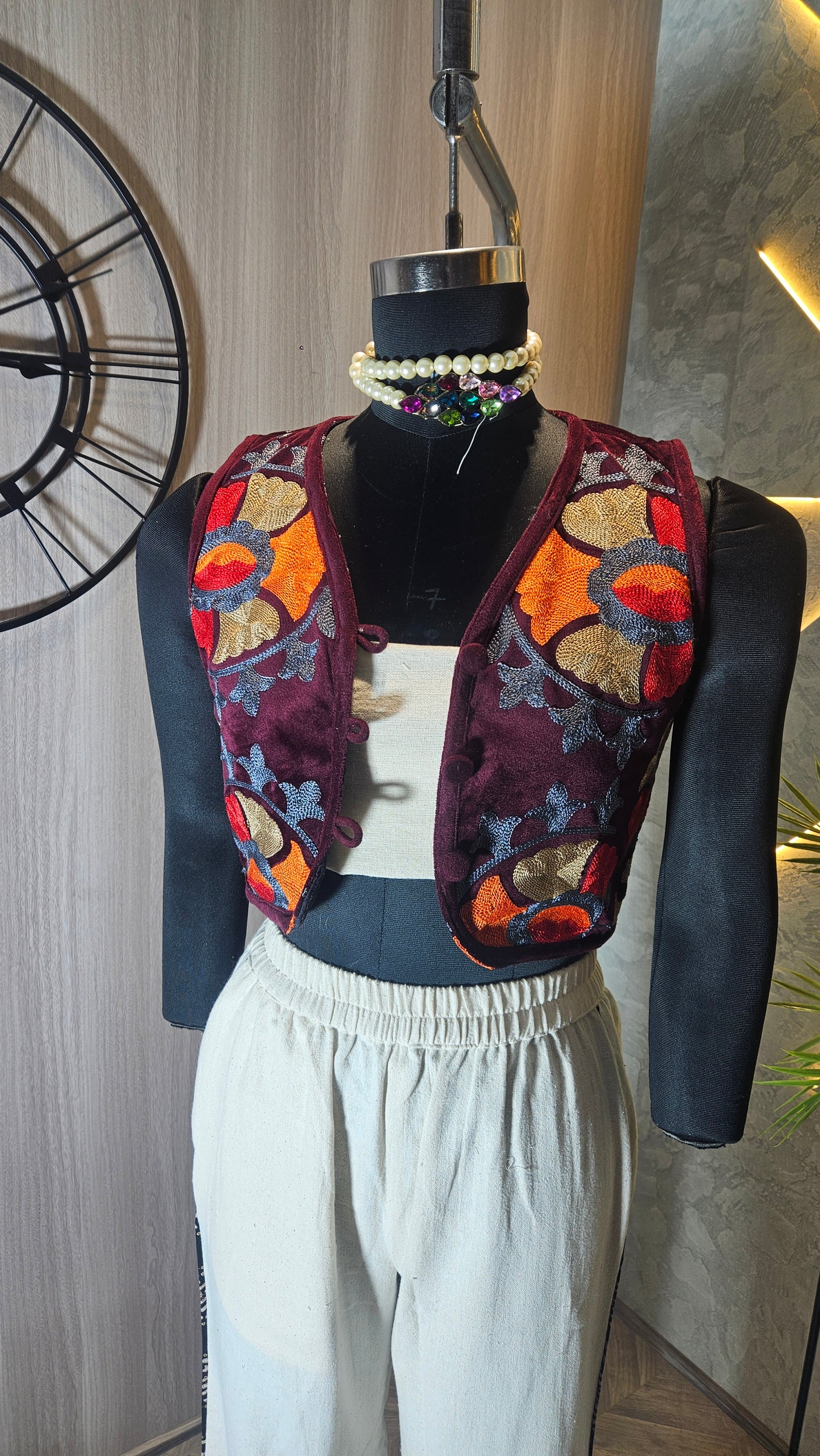 011-J-HOB handcrafted ethnic embroidered waistcoat – Made in India