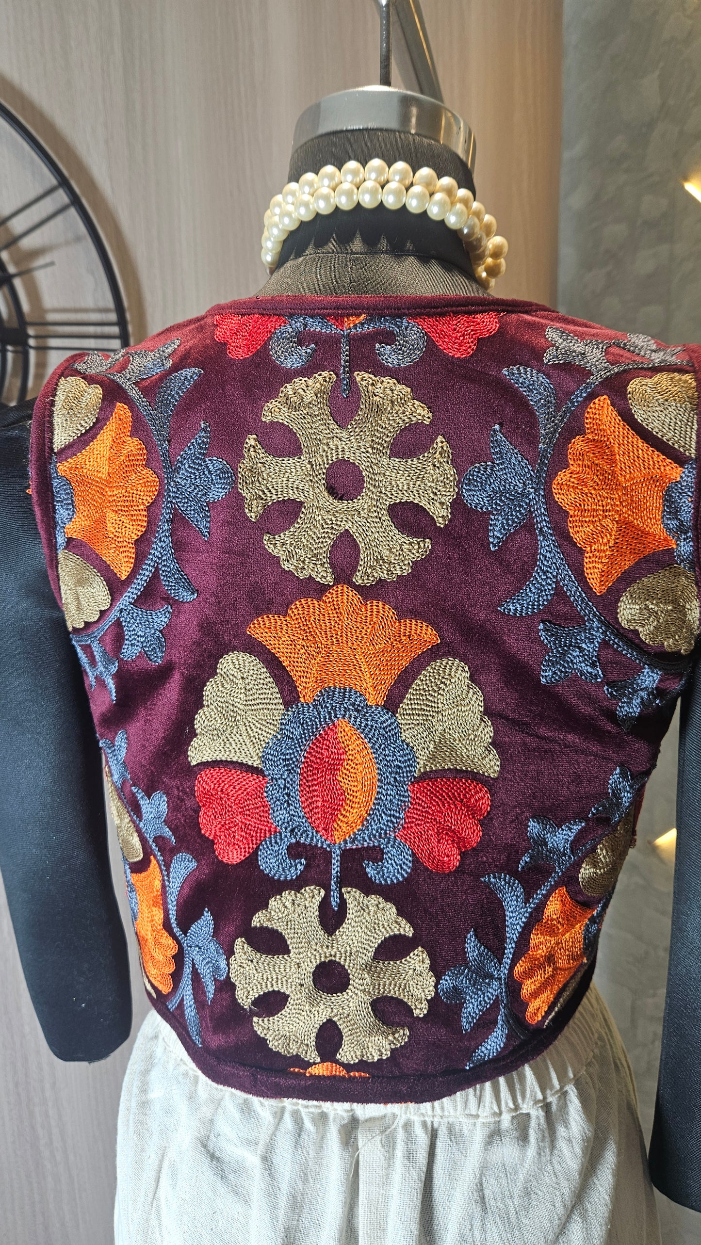 011-J-HOB handcrafted ethnic embroidered waistcoat – Made in India