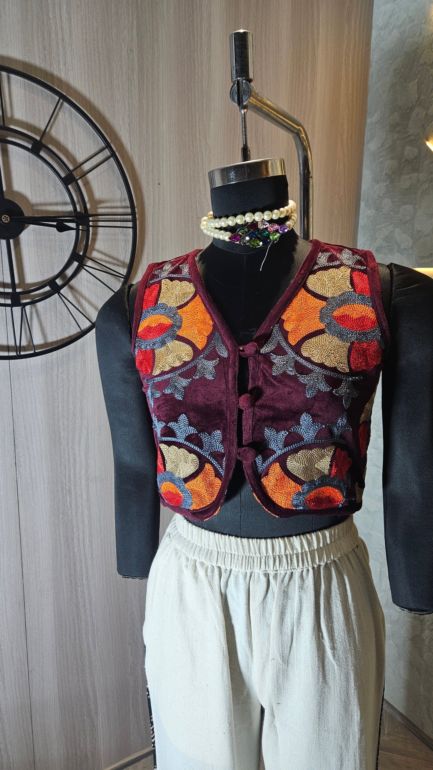 011-J-HOB handcrafted ethnic embroidered waistcoat – Made in India