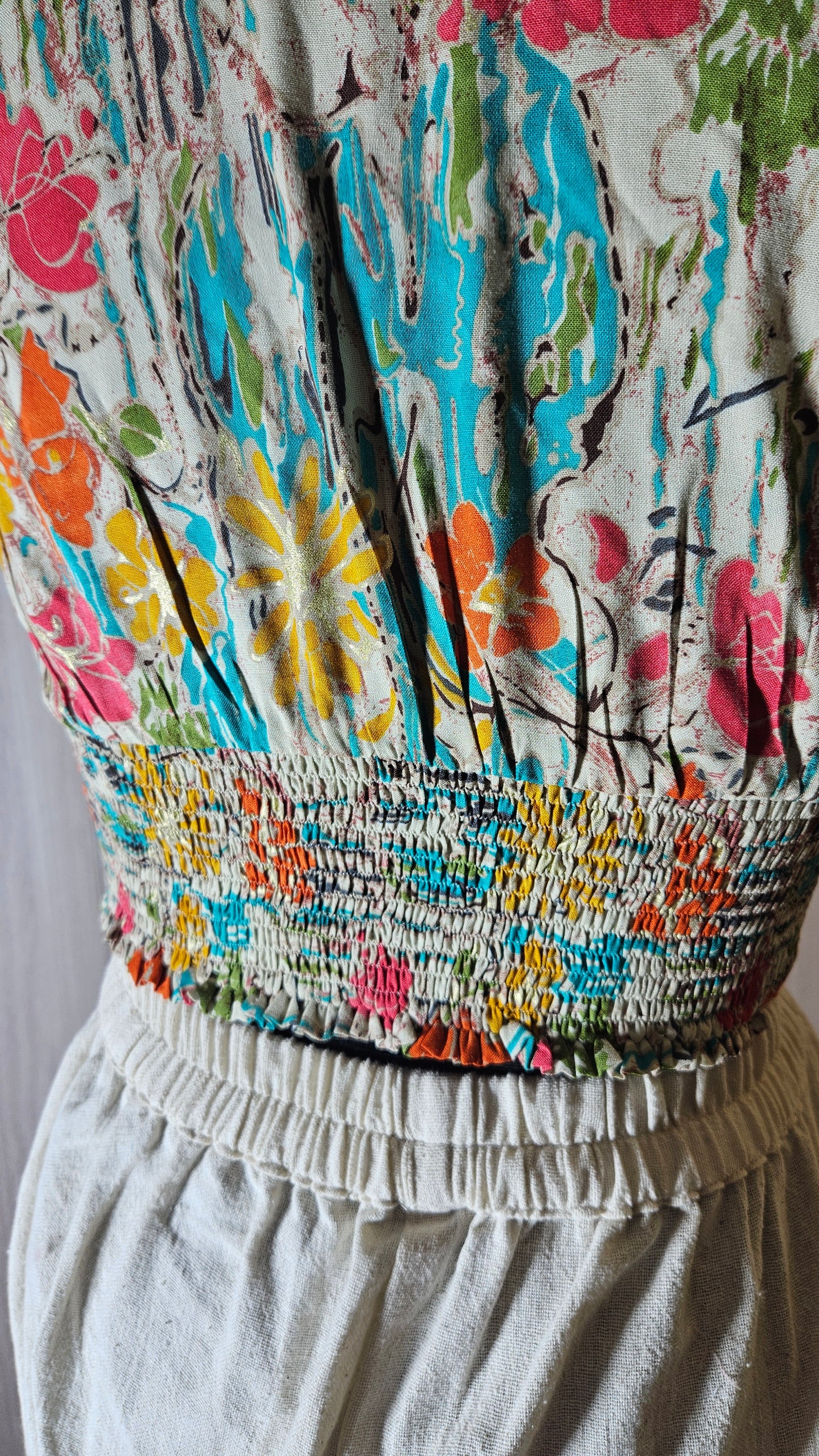 014-T-HOB women’s Handcrafted Sleeveless Wrap Top – Made in India