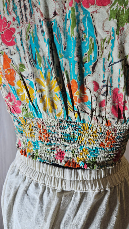 014-T-HOB women’s Handcrafted Sleeveless Wrap Top – Made in India