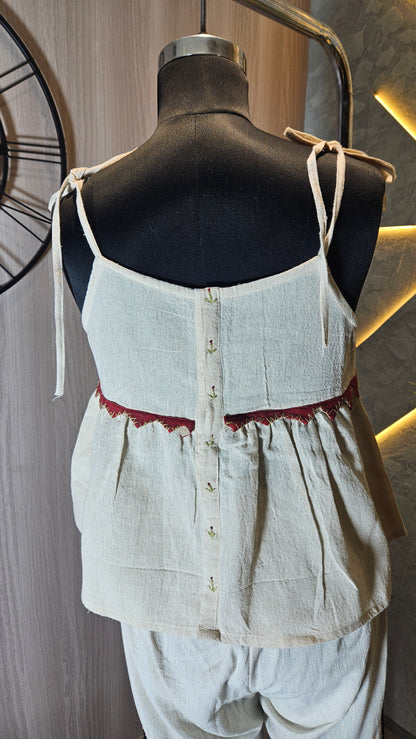 015-T-HOB Women’s Handcrafted Cotton Top – Made in India