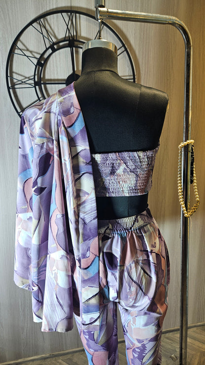 017-C-HOB Women's stylish three-piece co-ord set – Made in India