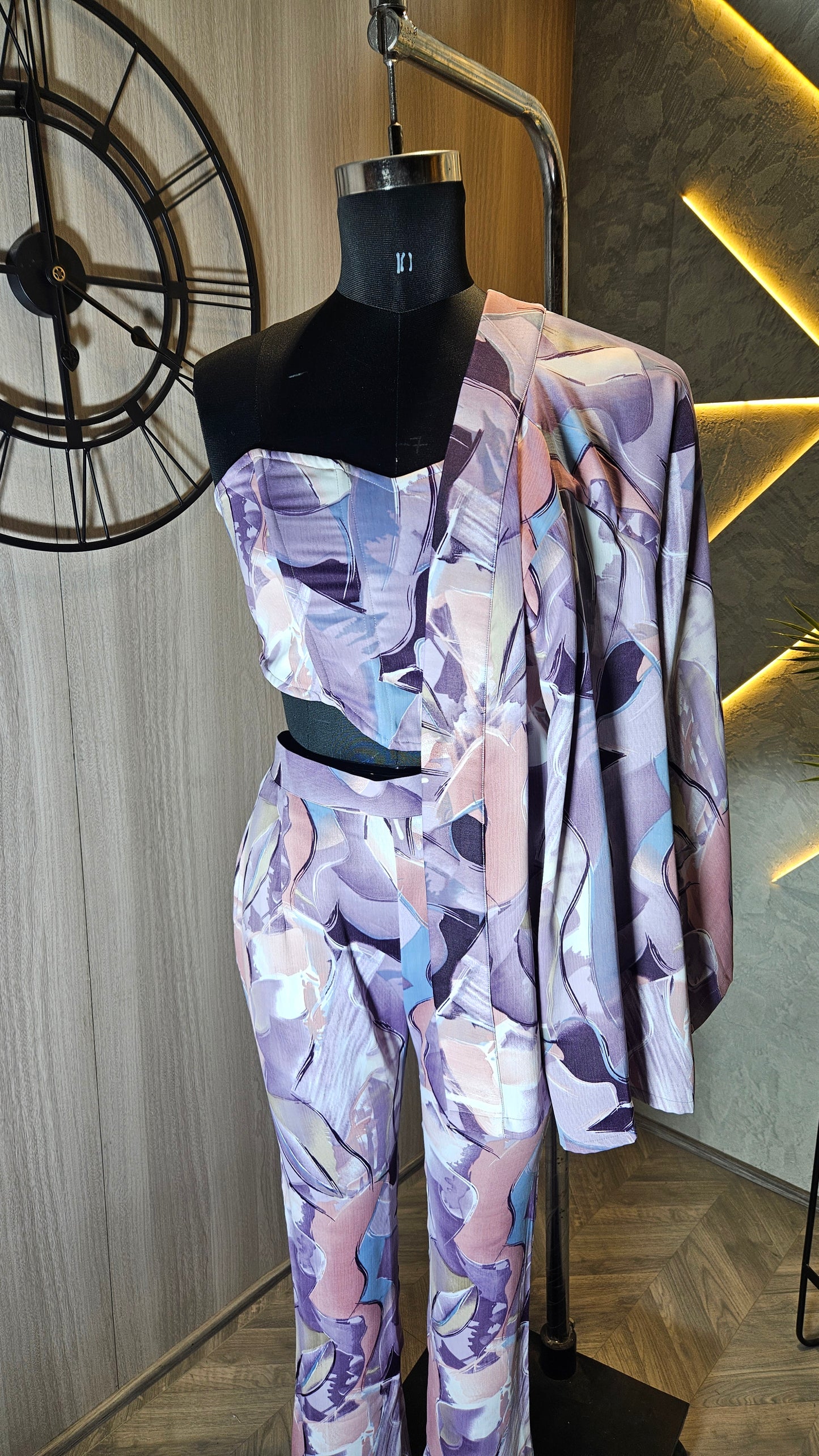 017-C-HOB Women's stylish three-piece co-ord set – Made in India