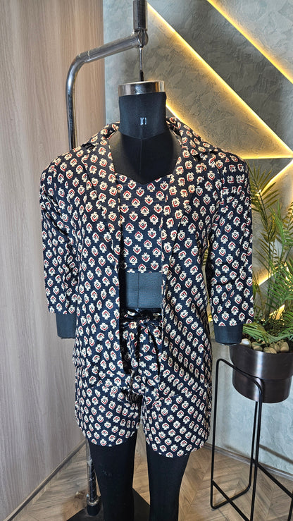 022-C-HOB Handcrafted Embroidered Boho Cotton Top – Made in India