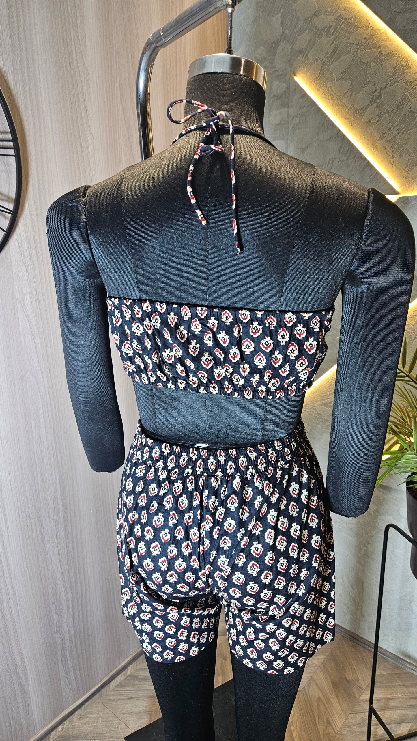 022-C-HOB Women's Printed Cotton Co-ord Set – 3 Piece (Top, Shorts, and Shrug) – Made in India