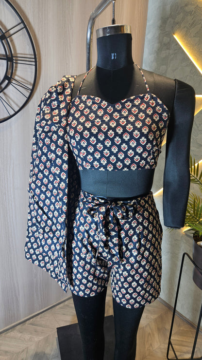 022-C-HOB Handcrafted Embroidered Boho Cotton Top – Made in India