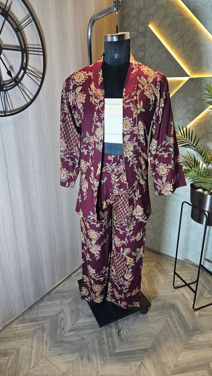 023-C-HOB Women's Ethnic Floral Printed Kimono Top – Made in India