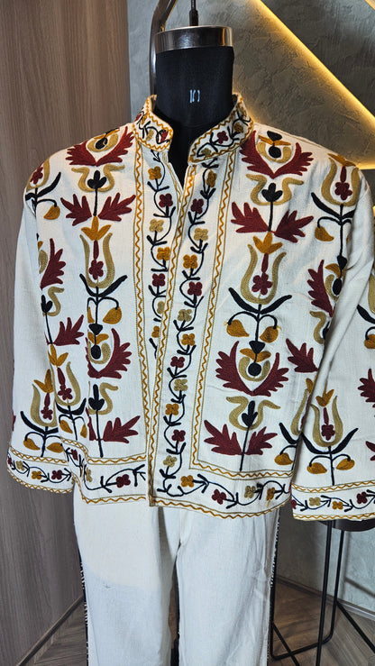 029-J-HOB Handcrafted Embroidered Boho Cotton Top – Made in India