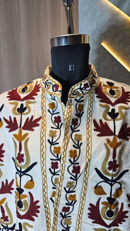 029-J-HOB Handcrafted Embroidered Boho Cotton Top – Made in India