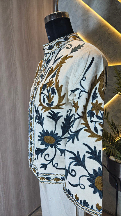 031-J-HOB Handcrafted Embroidered Boho Cotton Top – Made in India