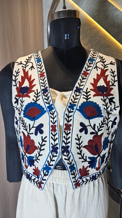 032-J-HOB Handcrafted Embroidered Boho Cotton Top – Made in India