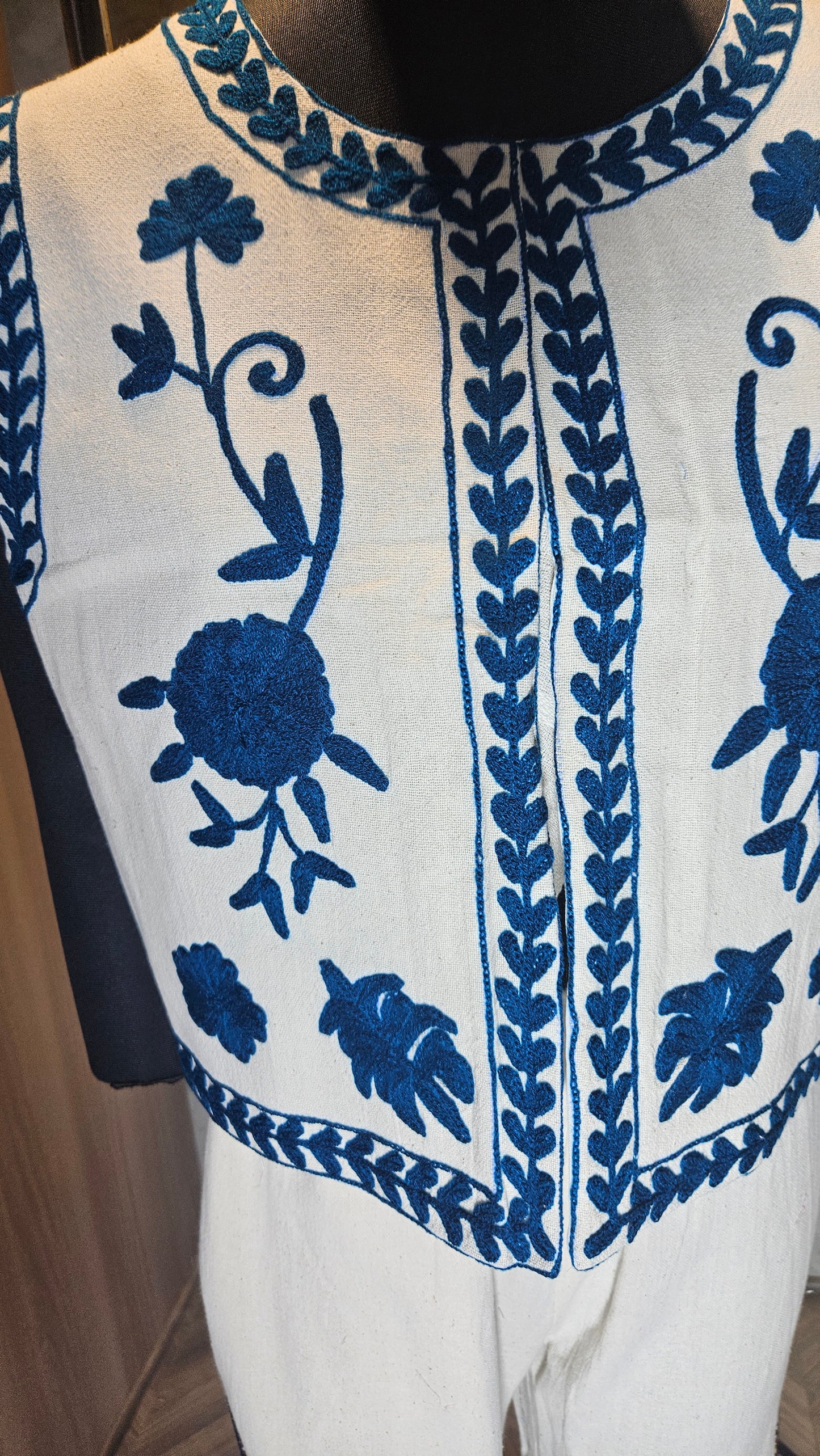 035-J-HOB Handcrafted Embroidered Boho Cotton Top – Made in India