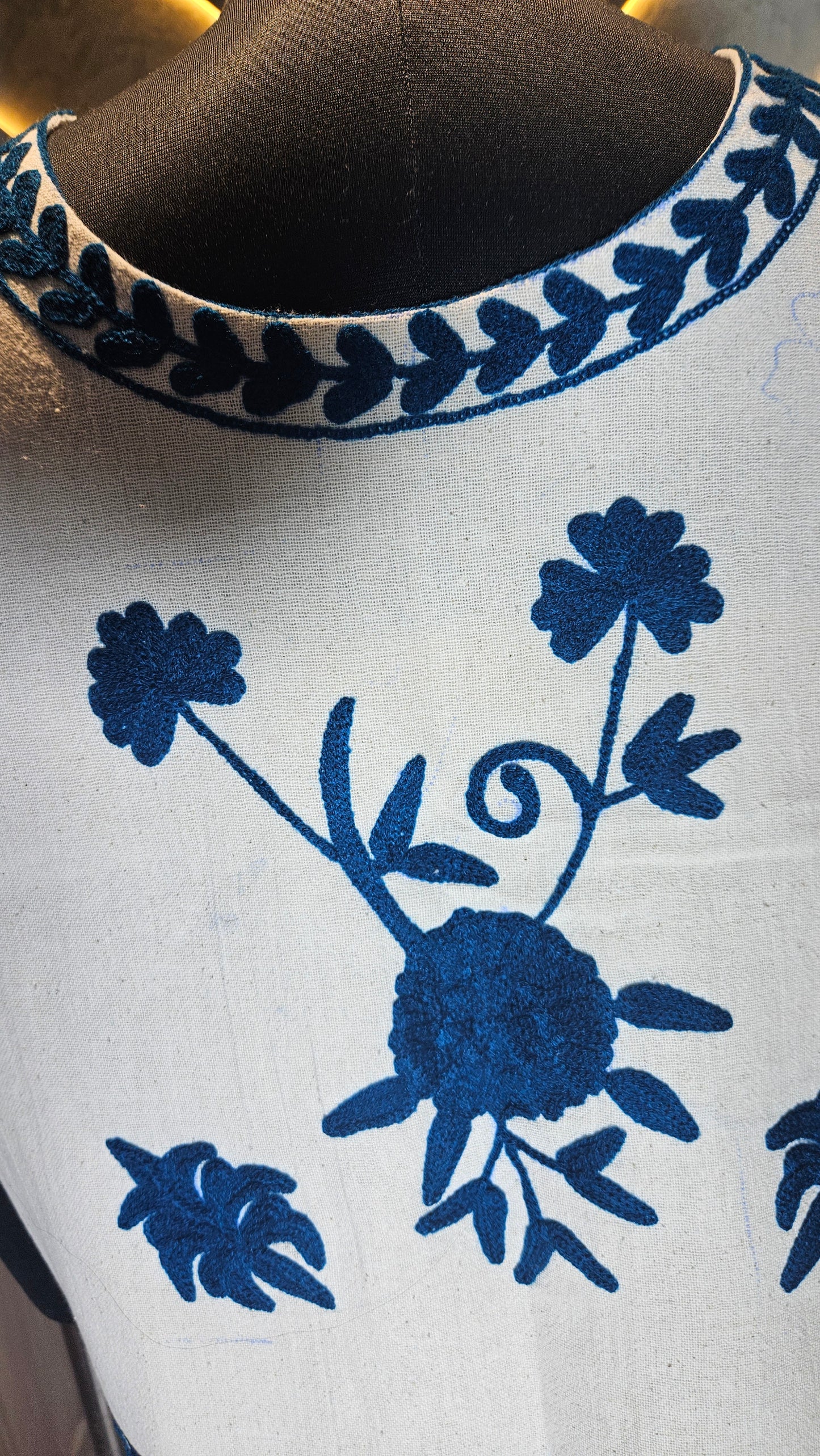 035-J-HOB Handcrafted Embroidered Boho Cotton Top – Made in India